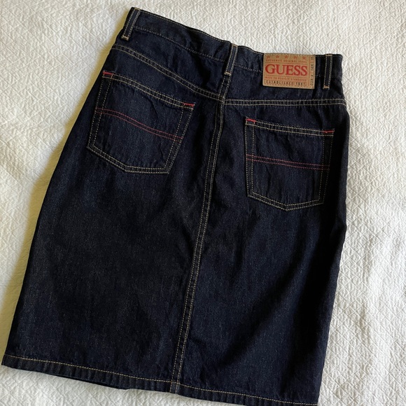 GUESS Jeans Denim Skirt - Size 26 - Picture 1 of 10